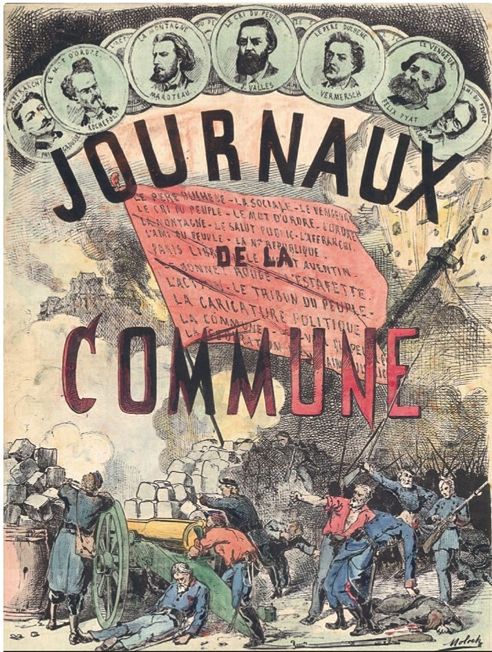 Journaux de la Commune par Moloch colorisé (Musée Carnavalet - Histoire de Paris)